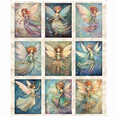 Enchanted By Quilting Treasures - Multi Fairy Picture Patches Panel  #30759-X