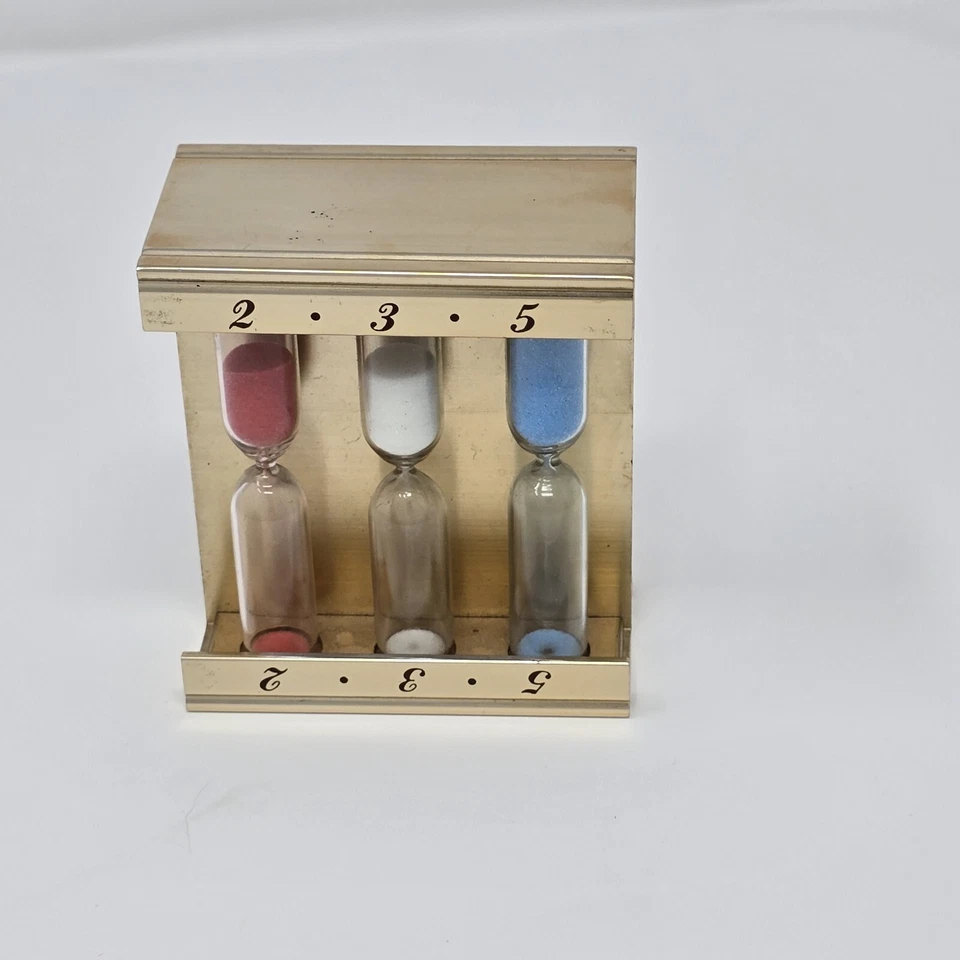 vtg MCM Hourglass Egg Timer Minute One Three Five Time Out Clock Cooking USA - Image 2 of 4