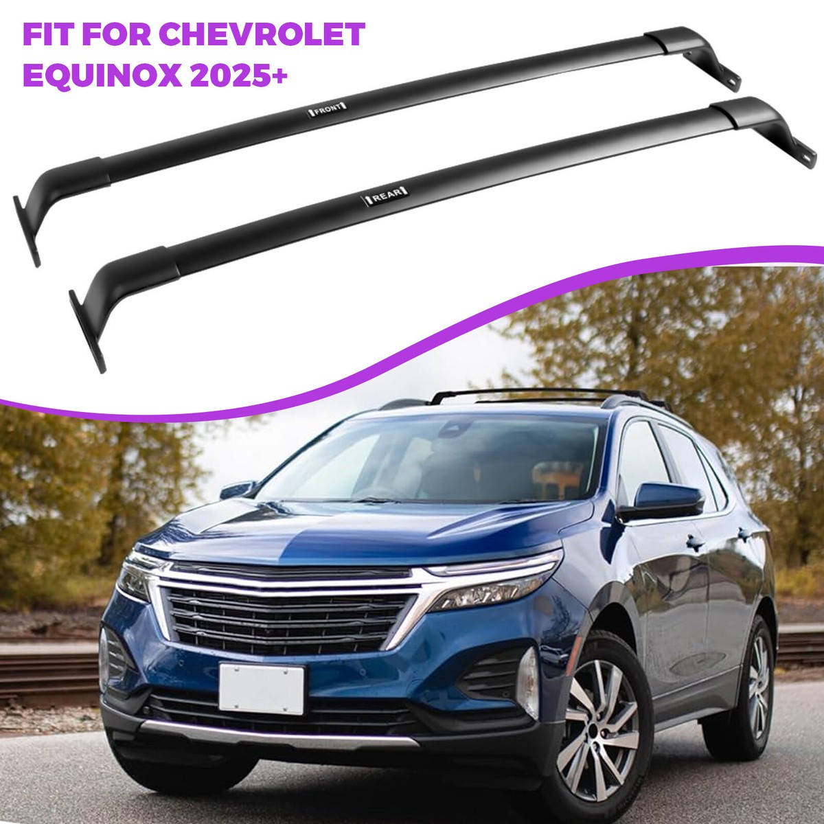 Cargo Racks 2019 Chevrolet Chevy Equinox Cross Bars 220LBS Cross