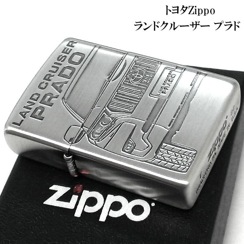 Zippo Toyota Land Cruiser Prado SUV Silver Etching Sculpture Oil