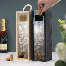 Personalised Cork Saver Box Frame Wine Cork Memory Box Prosecco Champagne Gift