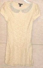 Women's / Juniors FOREVER TWENTYONE beaded / lace above the knee dress , large