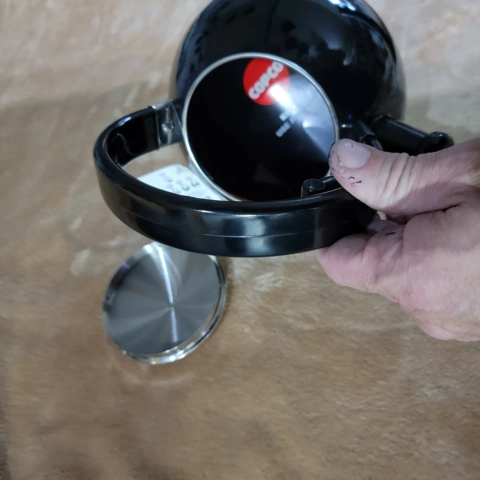 Tetera esmaltada COPCO porcelana negra 1,5 cuartos ¡SIN mango de tapa!! Foto 4 de 4