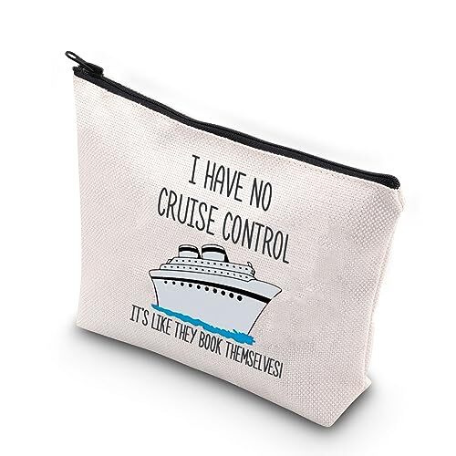 Cruise Control Cosmetic Case, Marble Print, Zipper Pouch for Book Themselves