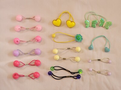 Vintage 80s GOODY Assorted Hair Twin Bead Ponytail Holder  display picture 2