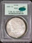 CAC 2nd Generation 1885-CC $1 Silver Morgan Dollar MS 62 PCGS # 9283042 + Bonus