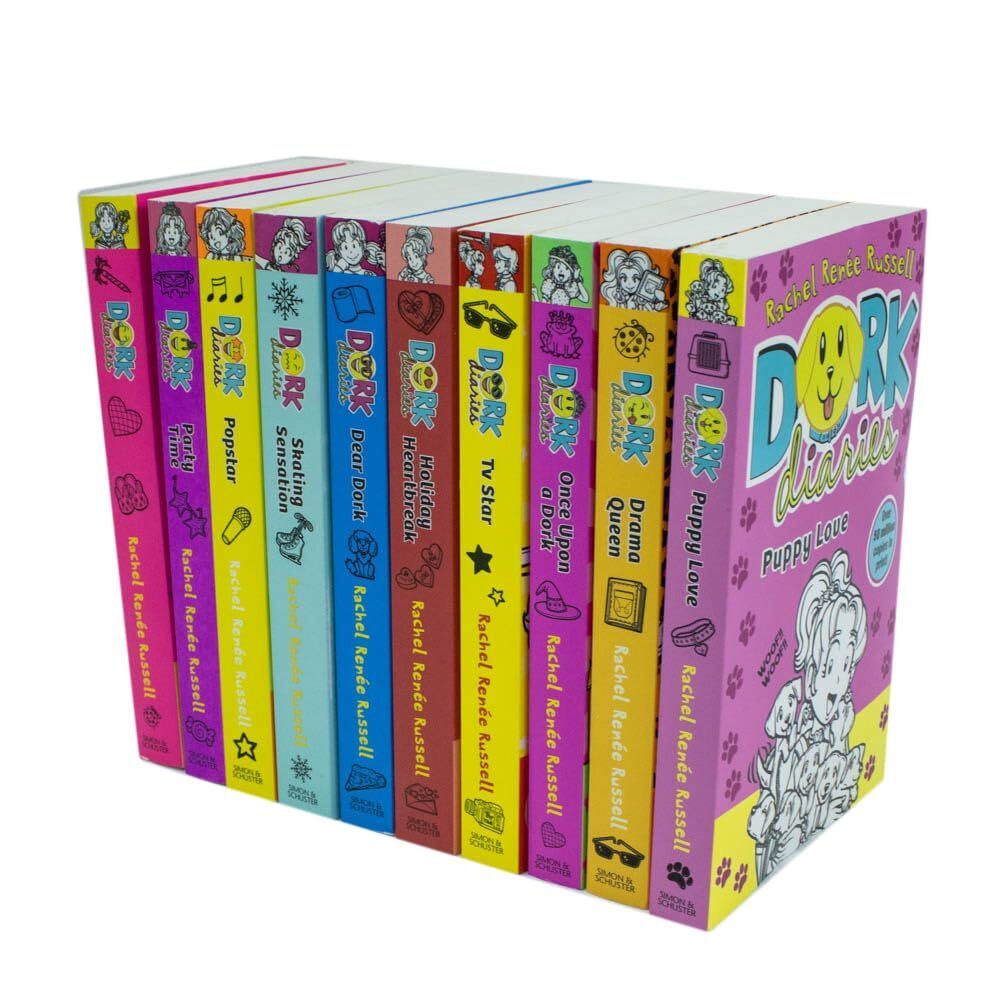 Dork Diaries Series Rachel Renee Russell Collection 10 Books Set Drama Queen, PB