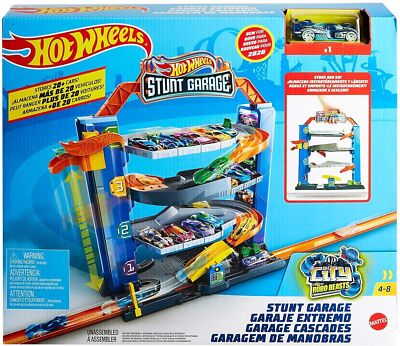 Hot Wheels Garage City Stunt Spielset Aufzug in die oberen Ebenen LNG70 NEU