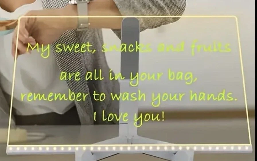 Large LED Writing Note Board with Colors Acrylic Dry 7 Pens Home Office 20*30cm - Image 2 of 4