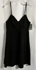 Wild Fable Women’s Black Rib Knit Skater Dress Size Large New -No Pocket
