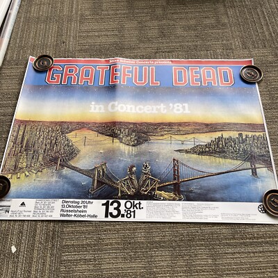 コレクション Grateful Dead 1981 European Tour Poster Grateful Dead – Rare 1981 European Tour Promo Poster