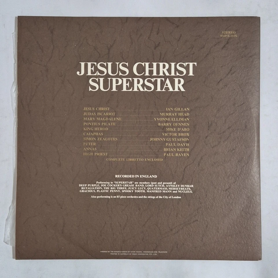 JESUS CHRIST SUPERSTAR - 'A Rock Opera' 12" G/Fold Double Vinyl LP Record W/BOOK - Image 4 of 4