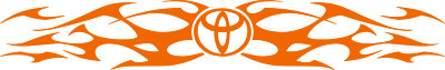Tribal Toyota Logo design Vinyl Decal Sticker 43 different colors available