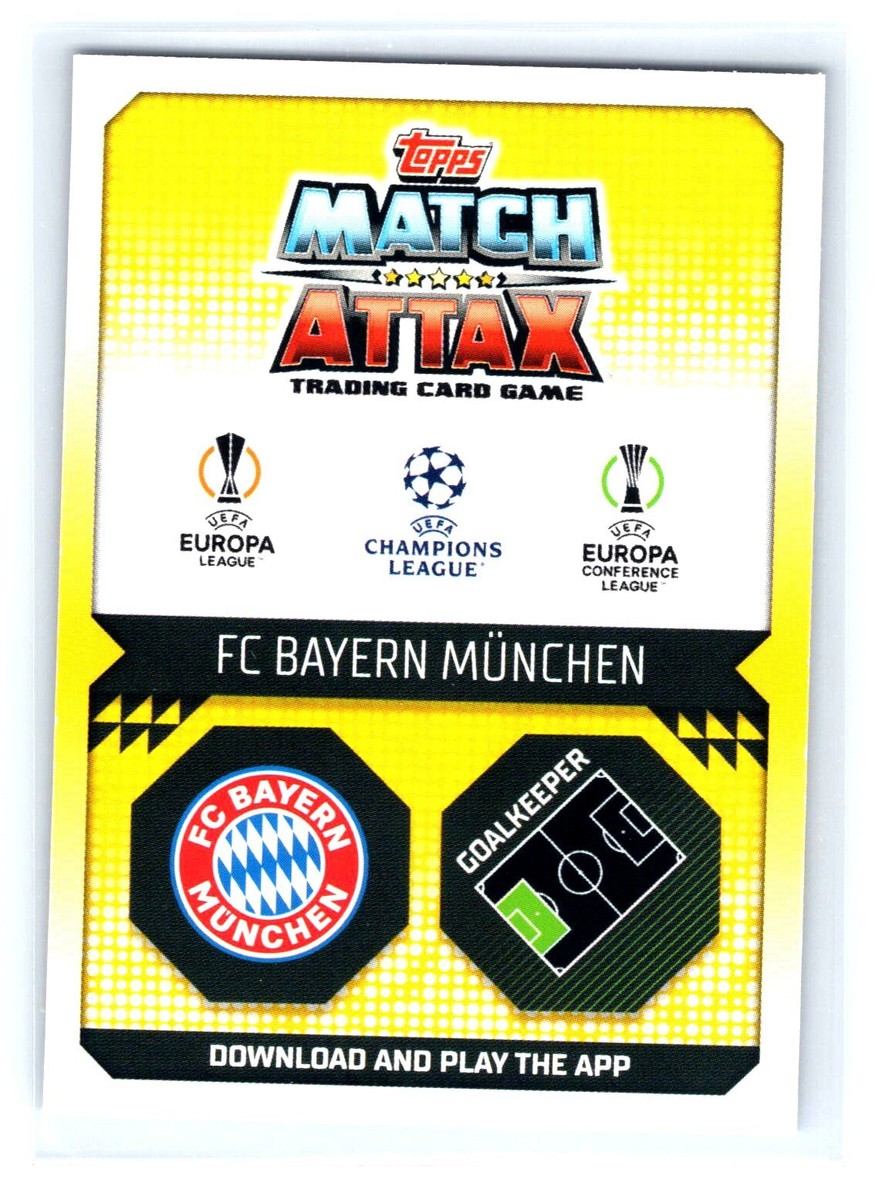 2022 Topps Match Attax #481 Manuel Neuer Heritage Rainbow Foil