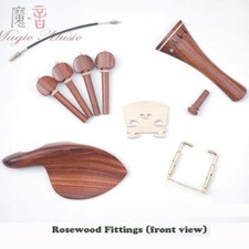 New High Quality Rosewood Violin Parts For 4/4 Violin, Full Set - Free shipping 