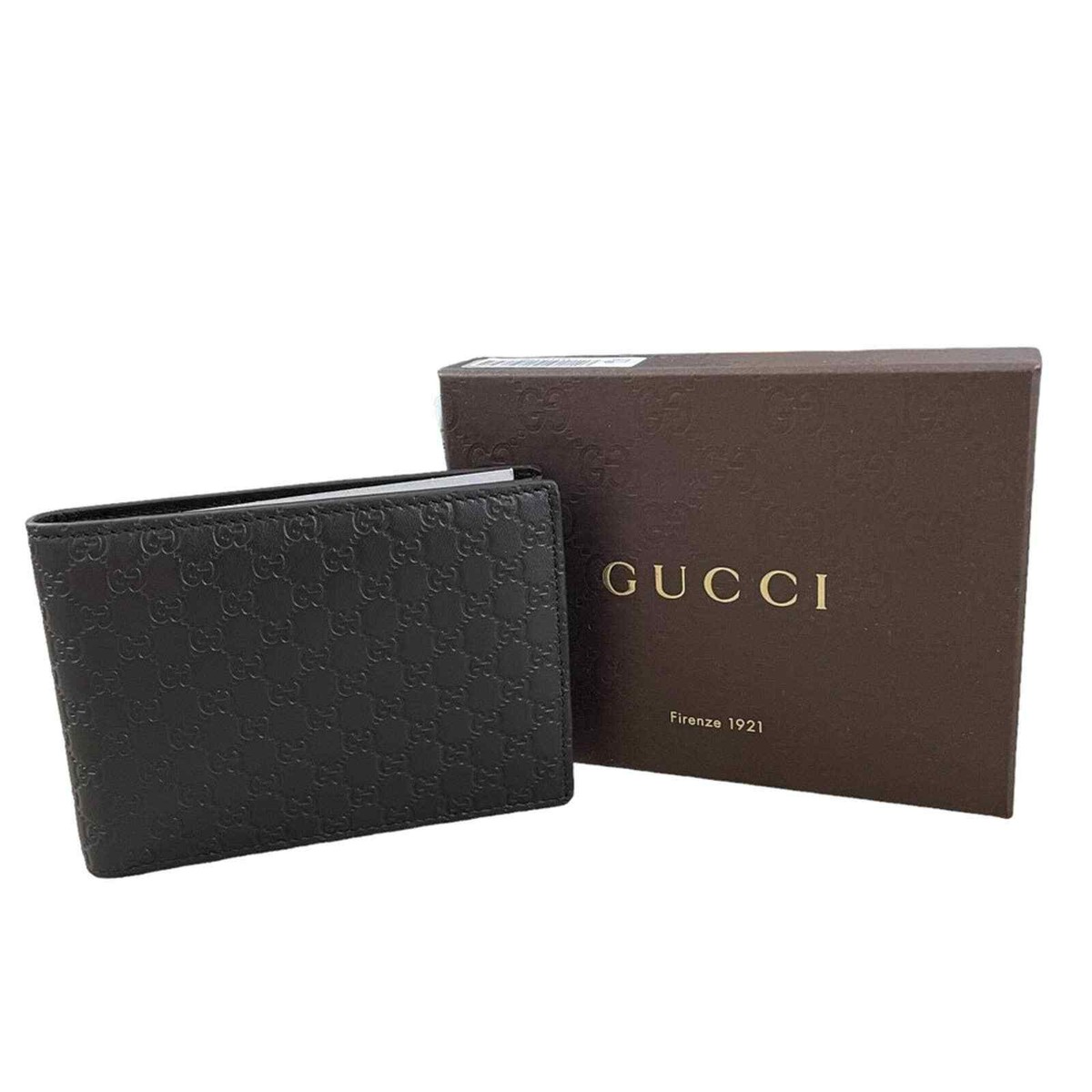 NEW Gucci MicroGuccissima GG Bifold Wallet Moro Brown MEN | eBay display picture 1