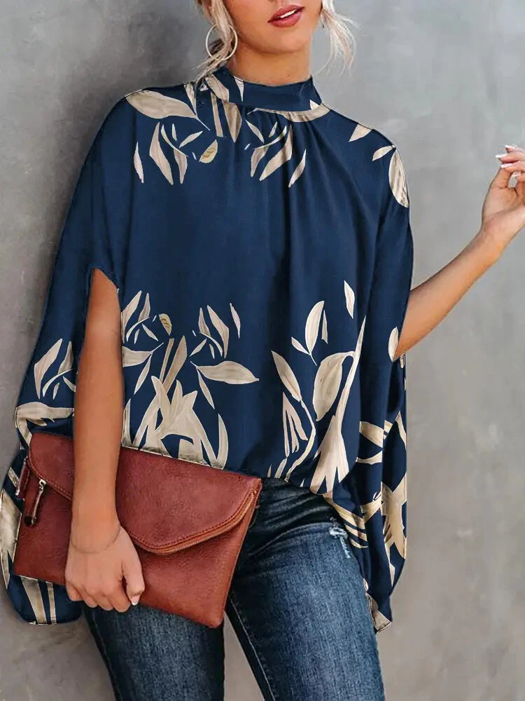Blusas Con Manga De Murci lago Para Mujer Camisa Con Estampada De