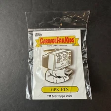 TEE-VEE STEVIE / GEEKY GARY Brent Engstrom PIN Garbage Pail Kids