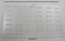 Plastic Label Overlay Partner-34D Series-1 Phone Desi Cover Display Lucent Avaya