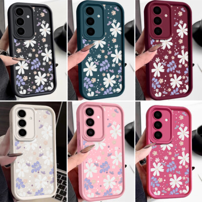 Hülle für Samsung S26 S25 Ultra S24 S23 A57 A17 A16 A15 A55 Blumen Mädchen Cover