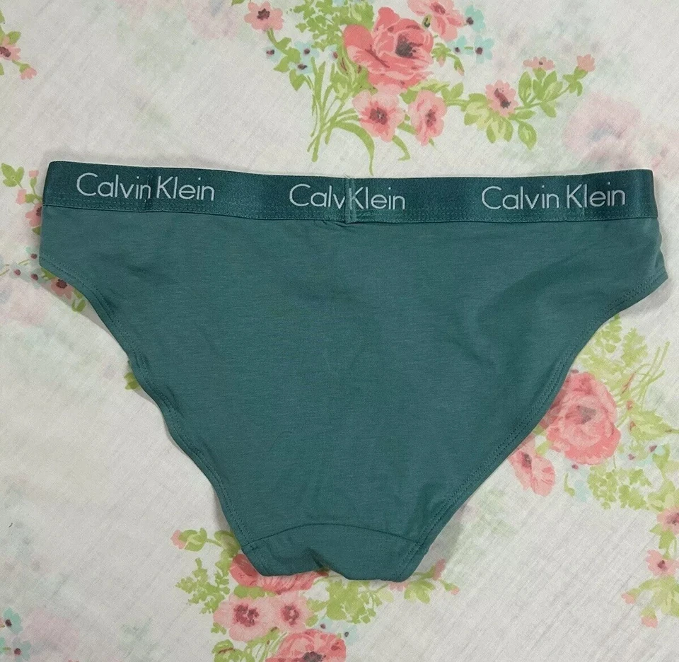 Woman's Calvin Klain Brand Logo Waistband Bikini Brief Cotton Panties Sz M - Image 4 of 4