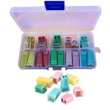 Car Fuses Assortment Kit W/Plastic Box Mini Square Assortment Fuse Accessories