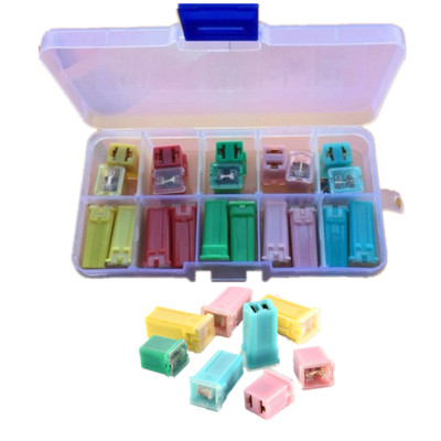 Mini Square Car Fuse Assortment Kit 20 30 40 50 60 Amp With Plastic Box 20Pcs