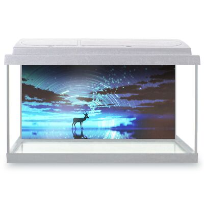 Aquarium Hintergrund 90x45cm - Magischer Hirsch Nachthimmel Fantasy #14026