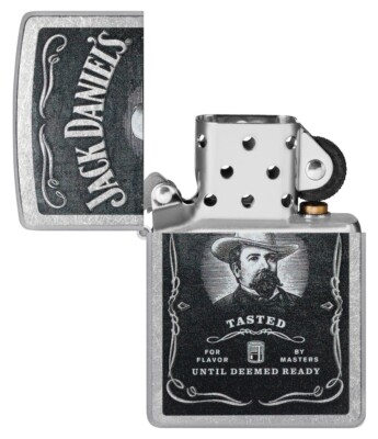 Zippo 48748 Windproof Street Chrome Lighter with Jack Daniels