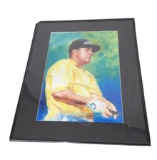 PHIL MICKELSON Golf ART Memorabilia 16" X 20" Beautiful print Signed Haiyan 2006