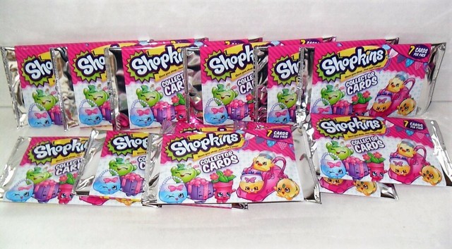 Season 4 Shopkins Collector 3 Sealed Trading Cards Packs