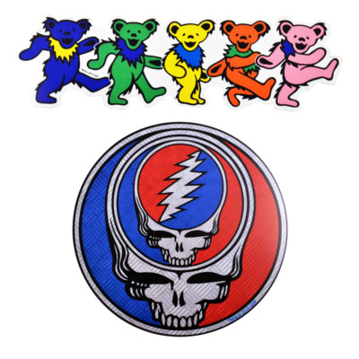 Grateful Dead Magnets 12'' x 3.5'' Dancing Bears or 8'' Steal Your Face