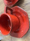 PV Italy Peasant Village Red Cabbage 6 Coffee Cups & 6 Saucers Beaded Edge — photo 2