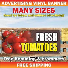 TOMATOES Advertising Banner Vinyl Mesh Sign fresh vegetable fruit farmer eco