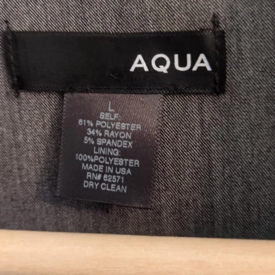 Blazer grande vintage gris aguamarina para mujer hecho en EE. UU. carrera oscuro forrado en la academia Foto 2 de 4