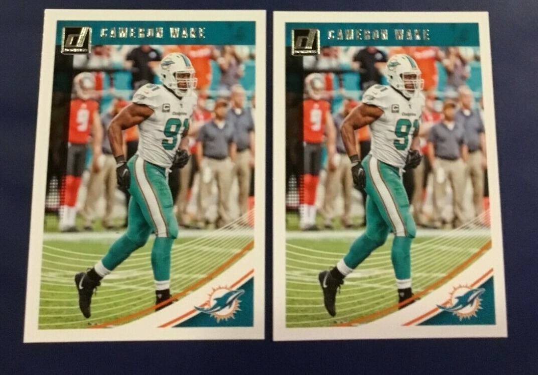 2018 Donruss # 170 CAMERON WAKE Lot 2 Miami Dolphins MINT 