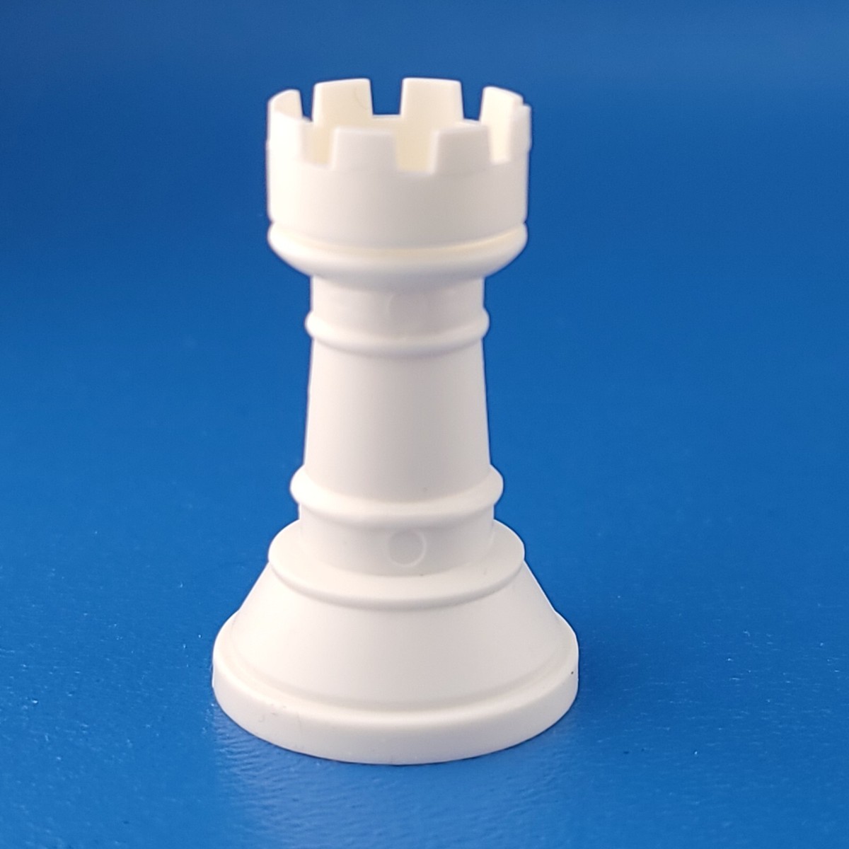 Chess Rook White Hollow Plastic Replacement Game Piece 1994