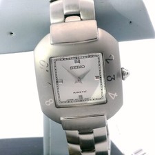 Donna Seiko SWE005 Cinetico Acciaio Inox Braccialetto Argento Quadrante Orologio