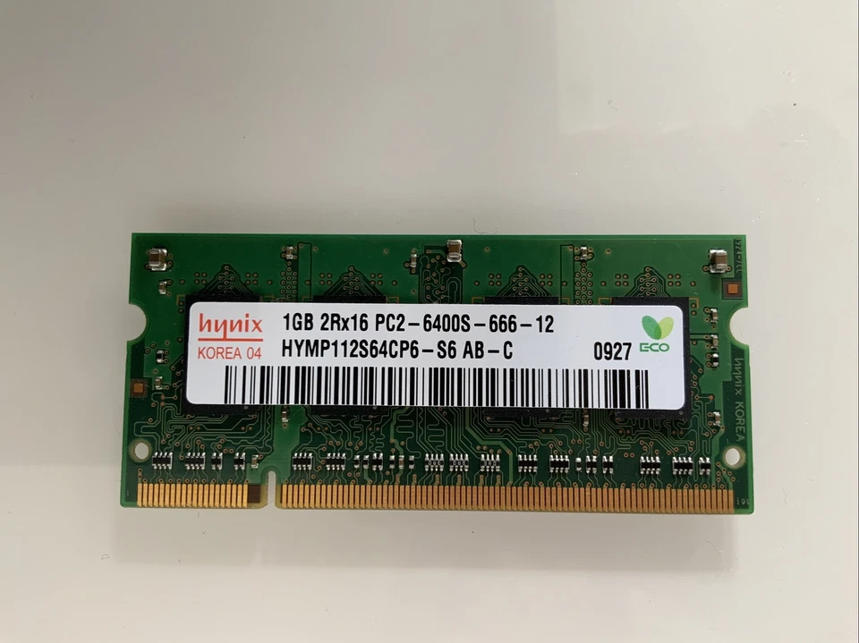 Hynix 1GB 2Rx16 PC2-6400S-666-12 DDR-2 SO-DIMM RAM Arbeitsspeicher hymp112s64cp6