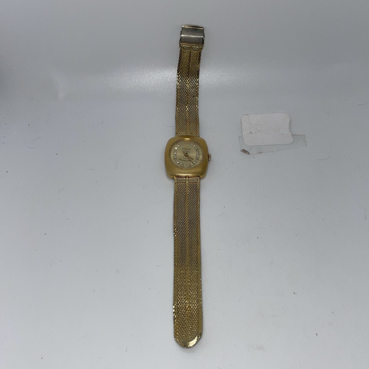 Longine Electra Flat Wrist Watch w/Rhinestones - Manual Windup