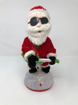 Gemmy Animated Rock & Roll Guitar Playing SANTA ''We Wish You A Merry Christmas''