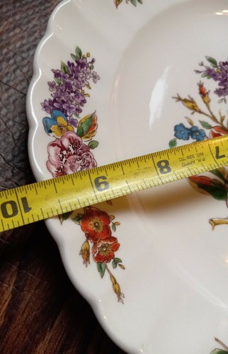 Limoges American Wales Pattern Dinner Plate Floral Medallion Scalloped Rim (5) - Picture 7 of 8