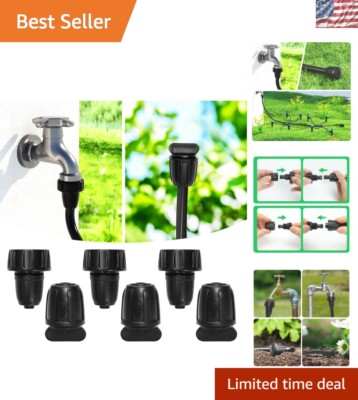 Eco-Friendly 5/16 Inch Drip Irrigation Fittings - 6-Pack for Efficient Watering