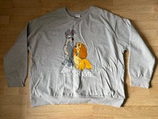 TU Sainsbury’s Disney Lady And The Tramp Grey Sweatshirt Jumper Women’s Size 24