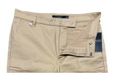 Lauren Ralph Lauren Polo Tan Cotton Blend Pants Size 8 NWT Y2K Fashion