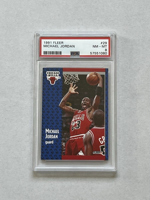 Michael Jordan 1991 Fleer #29 PSA 8
