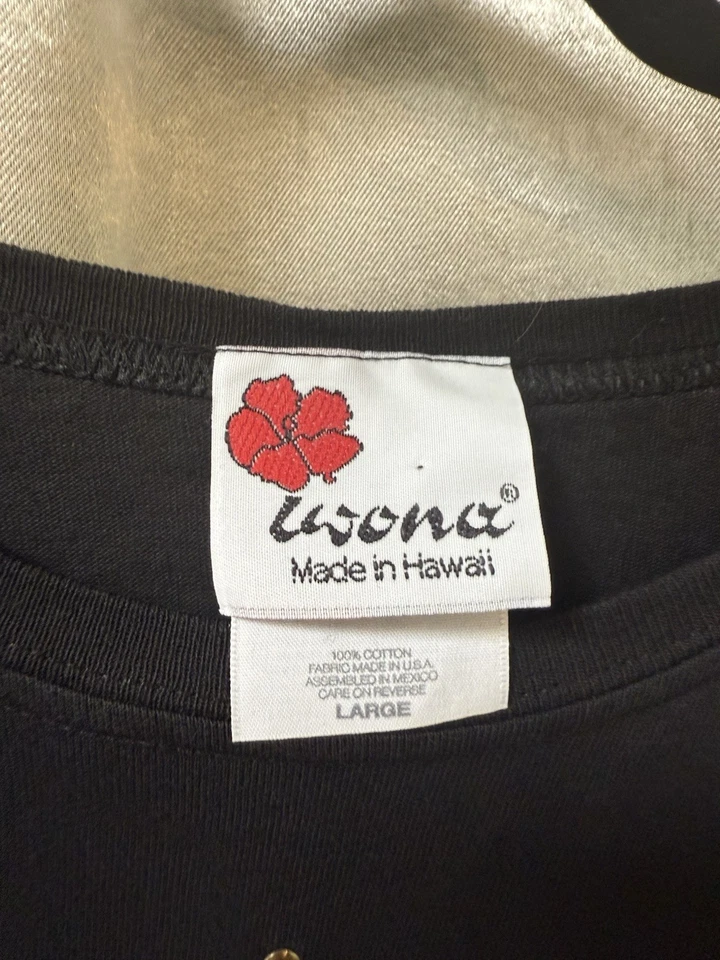 Винтажная гавайская вышитая шляпа дизайн 100% хлопок женская рубашка блузка большой - Изображение 2 из 4