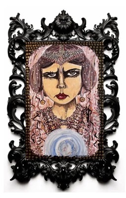 Fortune Teller Gypsy Original Painting By Melissa Martinez- Acrylic (unframed)