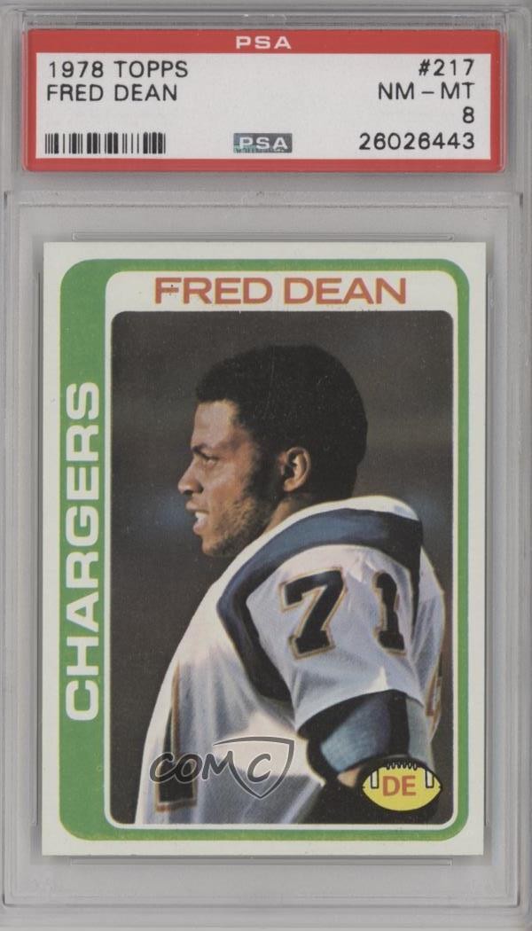 1978 Topps Fred Dean #217 PSA 8 Rookie RC HOF