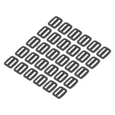 30pcs Plastic Tri-glide Slide Buckle 25mm / 1" Belt Adjuster Sliders, Black